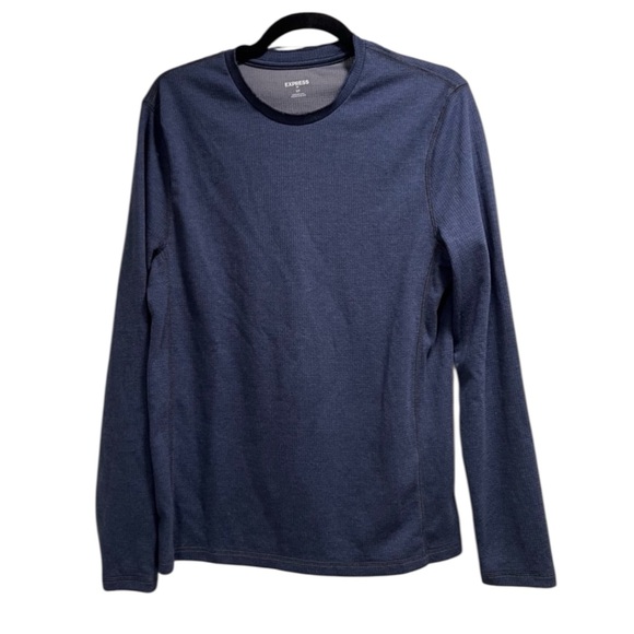 Express Other - EXPRESS Mens Long Sleeved Essential Crew Neck, Navy, Sm